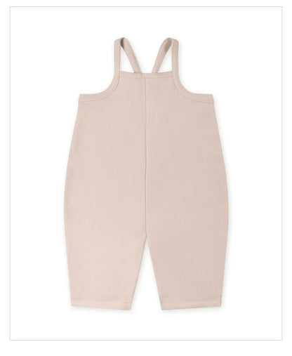 Stylish baby and toddler cotton set with adjustable overalls and a classic t-shirt.