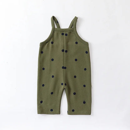 Baby & toddler two-piece cotton outfit, including durable overalls and a soft t-shirt.