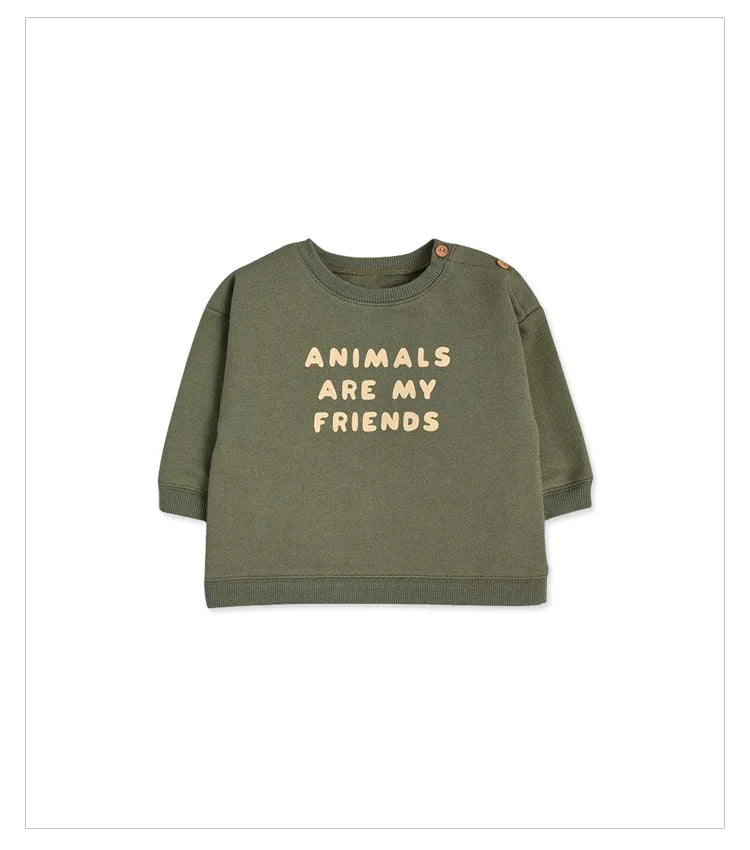 Practical baby overalls and t-shirt combination, 100% soft cotton for sensitive skin.
