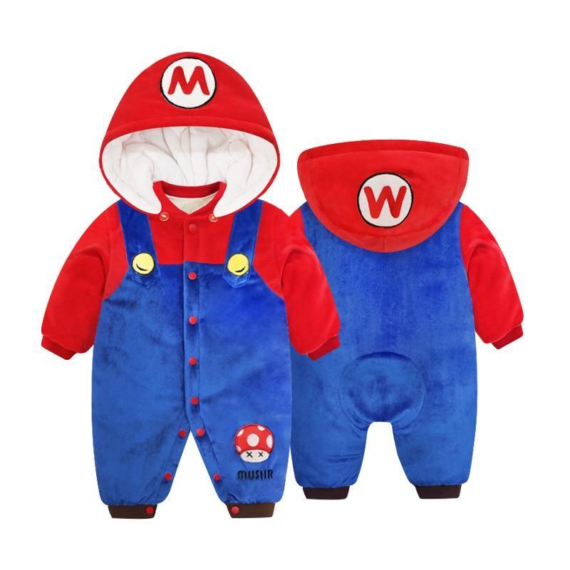Adorable baby unisex plush character jumpsuit in soft cream, perfect for infant comfort.