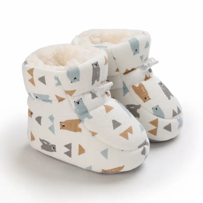 Infant baby winter animal slippers, soft sole non-slip for cozy warmth; ideal toddler gear and fashion.