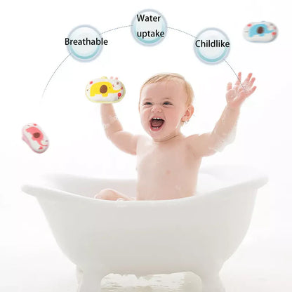 Delightful elephant baby bath sponge, ideal for sensitive toddler skin and fun care.