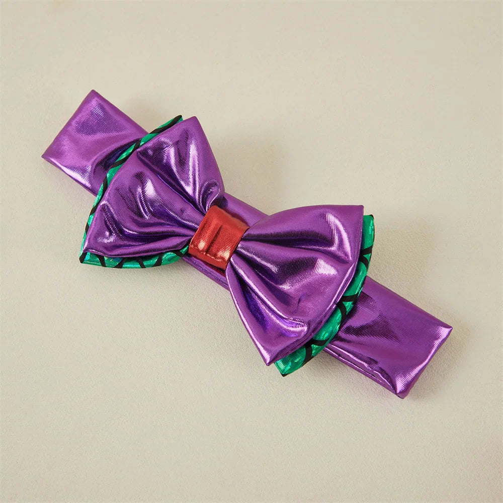 Pretty mermaid swim outfit for girls, sparkling scale details, comfy fabric, and a cute matching fabric headband