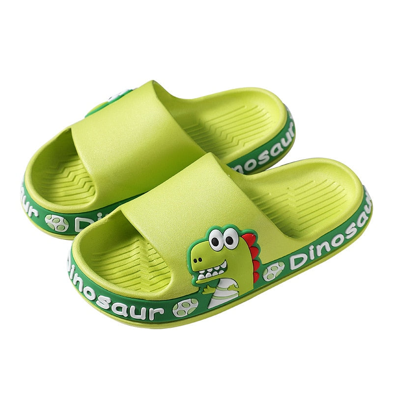 Anti-slip dinosaur slippers for kids, ensuring safety on various surfaces