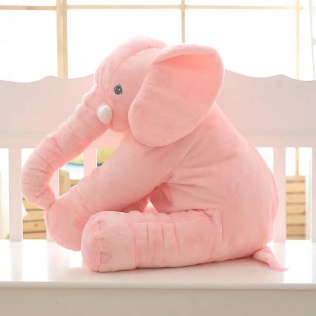 Comforting elephant plush pillow for kids, an adorable soft toy & perfect baby comfort item for restful sleep.