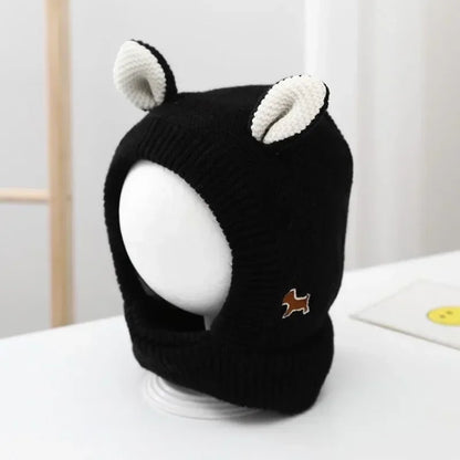 Cute balaclava for baby, animal ear design, essential warm winter clothing