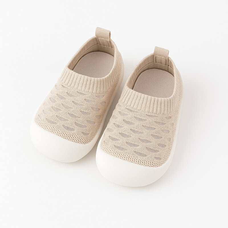 Breathable knit toddler footwear, ideal for baby's developing feet.