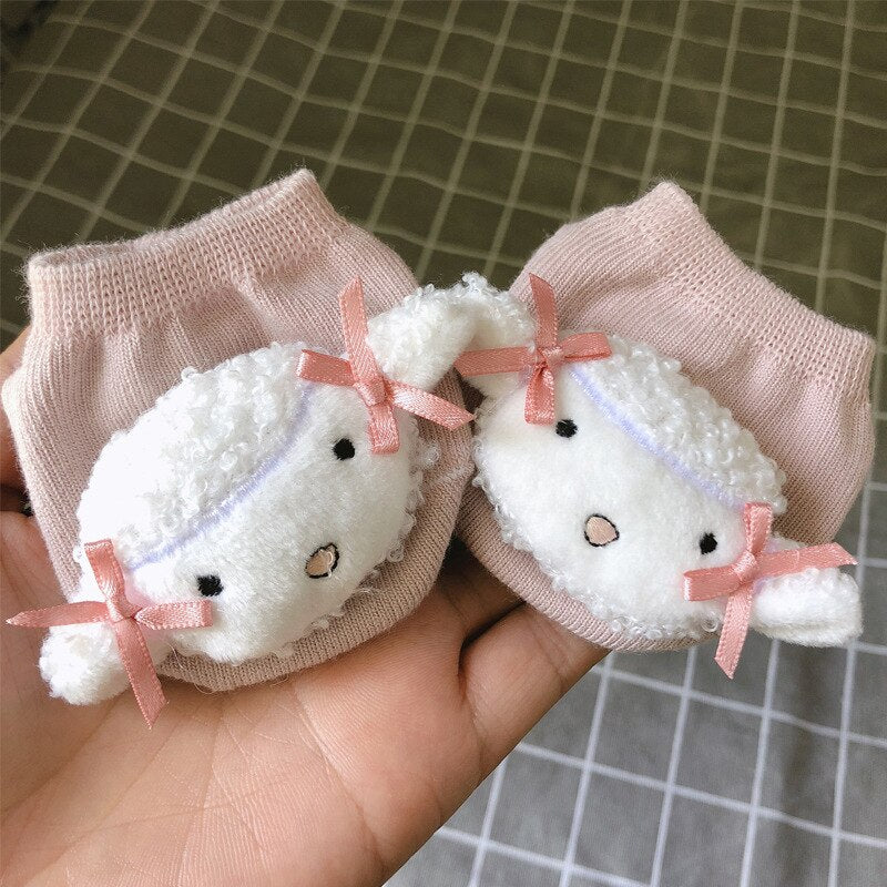 Warm and cozy baby animal socks, anti-slip footwear for newborns, with a cute panda