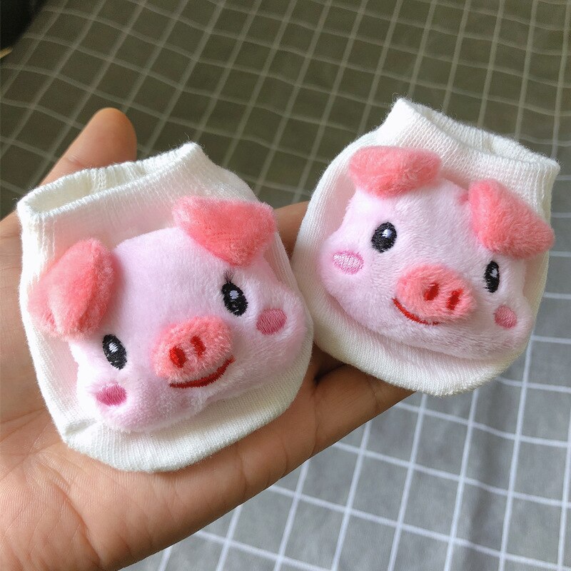 Newborn baby socks, soft anti-slip cotton footwear, featuring a charming puppy design for infants