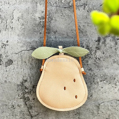 Purple cartoon owl crossbody bag, stylish children's PU leather accessory for girls