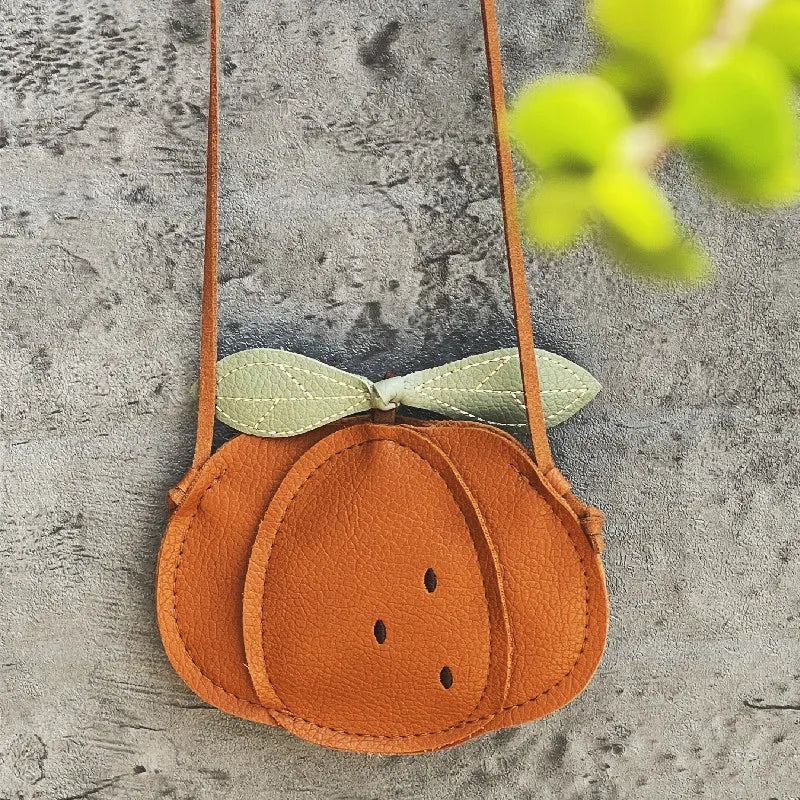 Sweet cartoon bear toddler bag in brown, comfortable PU leather kids messenger bag