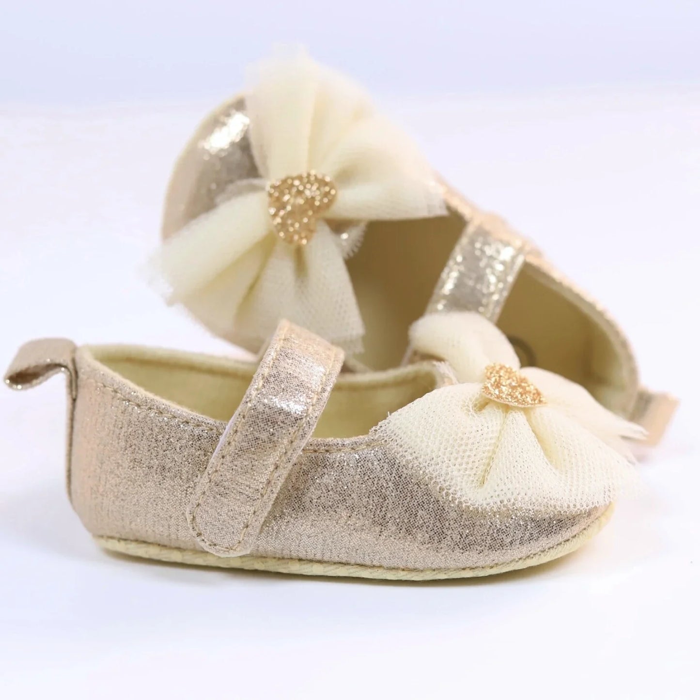 Cute baby girl fashion shoes: pink lace princess style with secure hook and loop for easy wear.