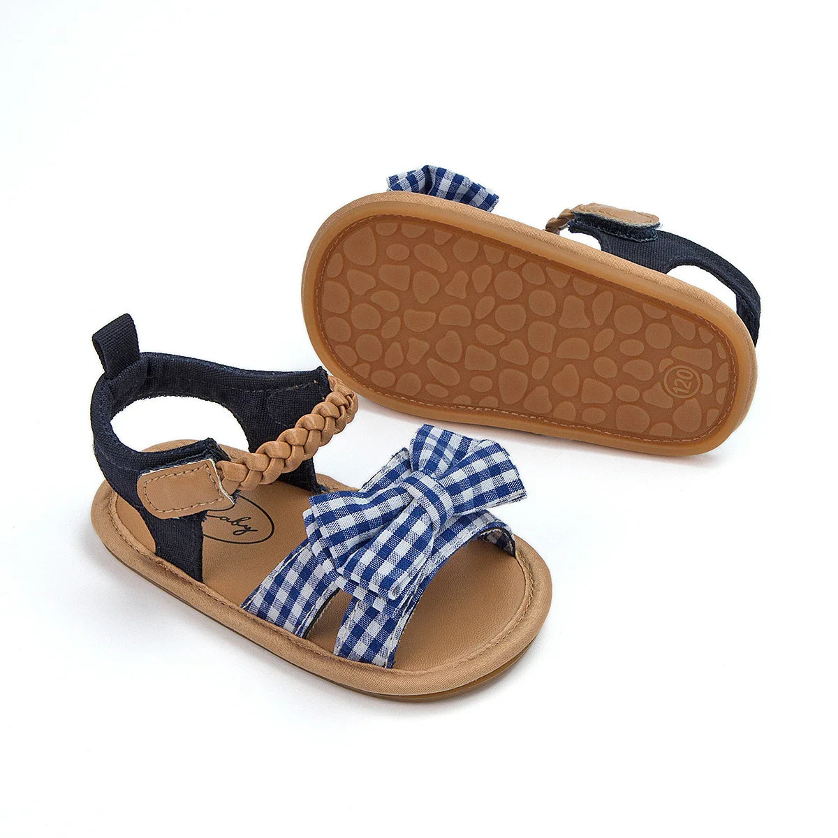 Trendy pink princess bow sandals for baby girls, perfect for playtime.