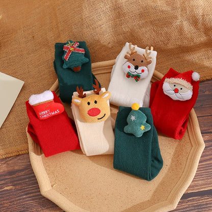 Assortment of pastel 3D animal non-slip baby socks for girls, featuring various animals.