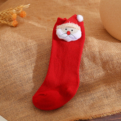 Cute yellow duck 3D animal non-slip infant socks for girls, cozy cotton baby clothes.