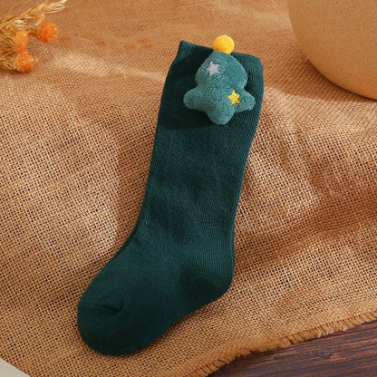 Collection of colorful 3D animal non-slip cotton baby socks for girls, infant apparel.