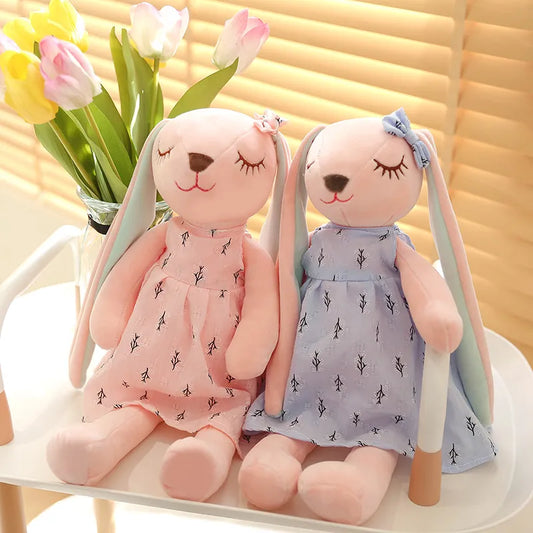 Adorable plush rabbit comfort toy, soft & cuddly for babies & toddlers, perfect baby gift.