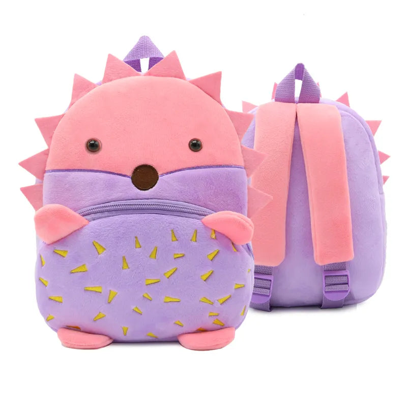 Brave tiger plush backpack, 'boys backpack' in bright orange, soft for little hands.