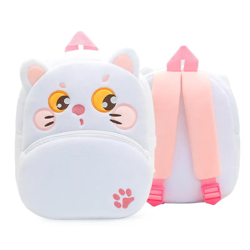 Whimsical cat plush backpack, 'cartoon backpack' perfect for small items.