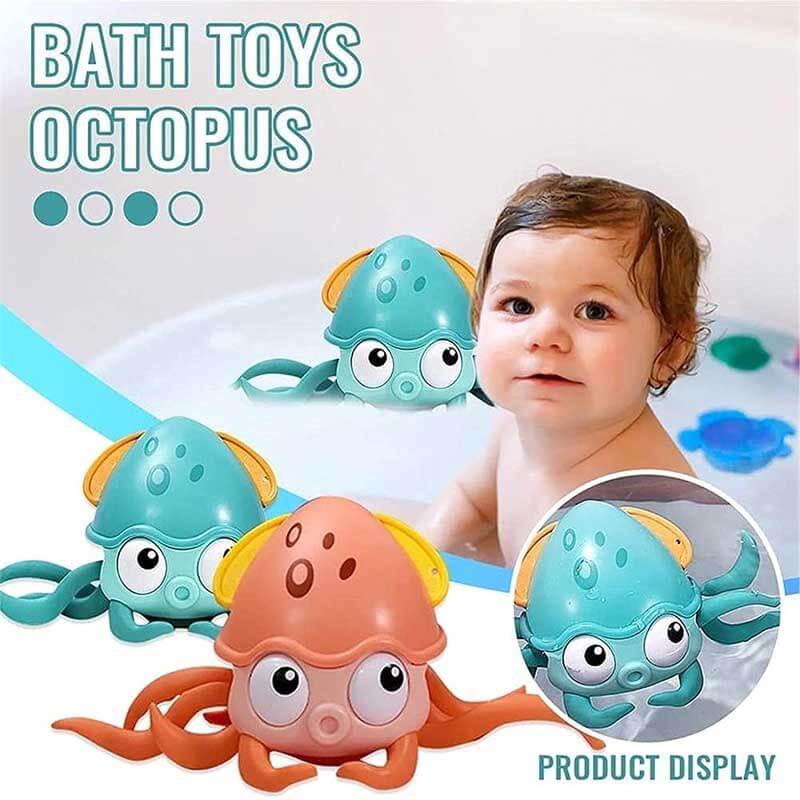 Colorful plastic octopus bath toy, perfect baby gift