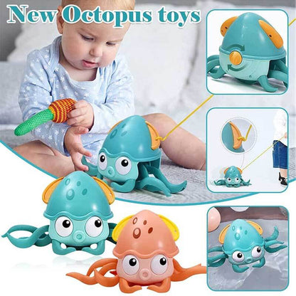 Wind-up octopus water toy for preschool kids play