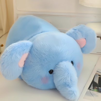 Child happily playing with a reversible animal plush toy, demonstrating soft texture and fun flip design