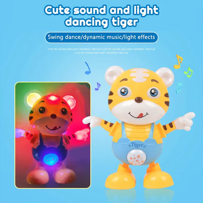 The electric dancing tiger toy, a durable musical early education doll for preschool kids