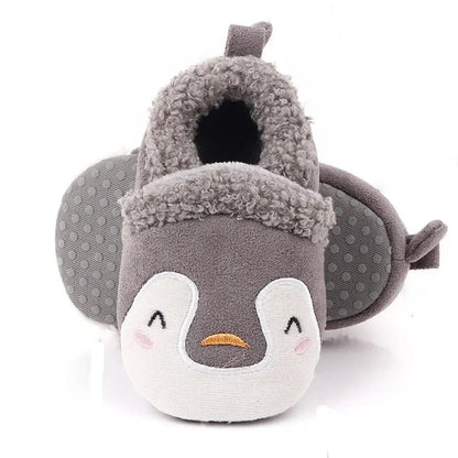 Green frog baby animal slippers, soft sole, comfy and safe for toddlers.