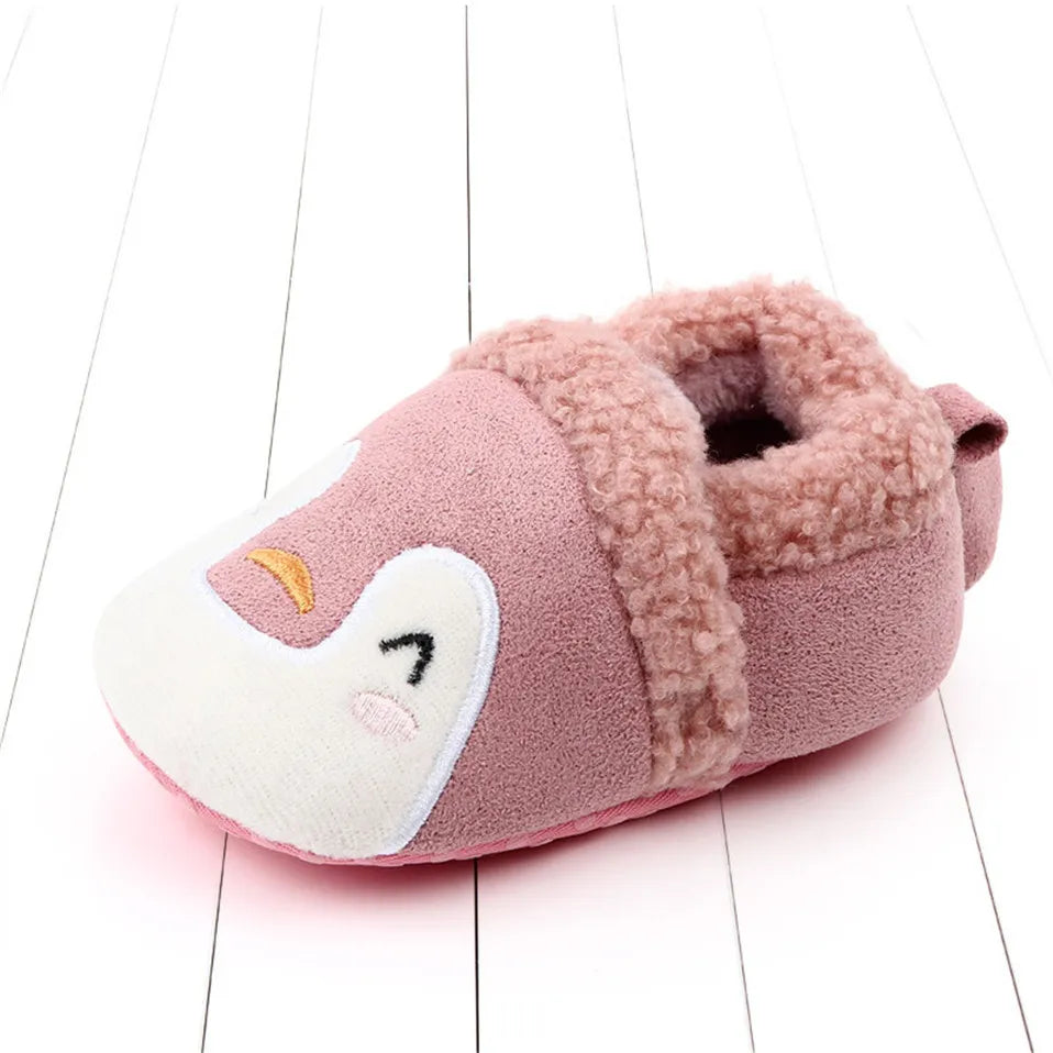 Collection of various baby animal non-slip slippers, perfect baby gift.