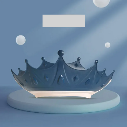 Baby wearing a comfortable and secure cartoon shower cap, preventing water in eyes