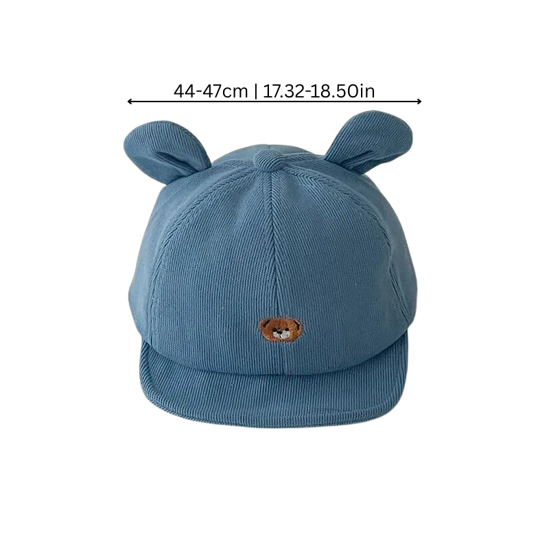 Cute pink bunny animal character soft cotton hat for kids, ideal baby accessory and children's fashion.