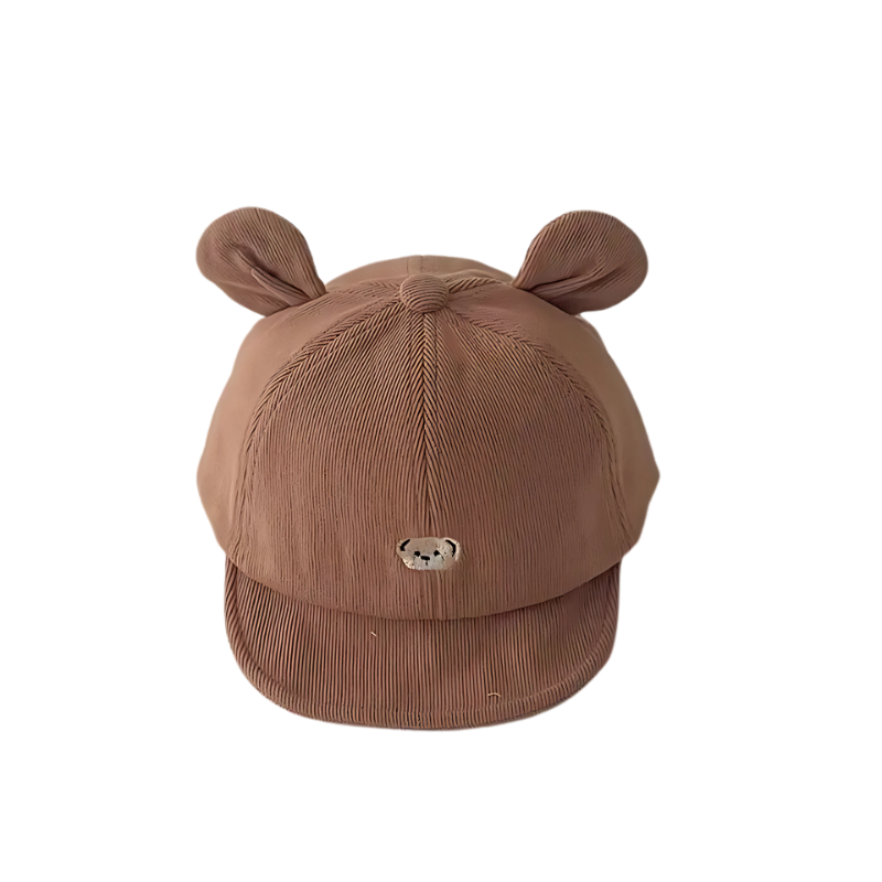 Assortment of vibrant animal character soft cotton hats for kids, including fox and bear designs.