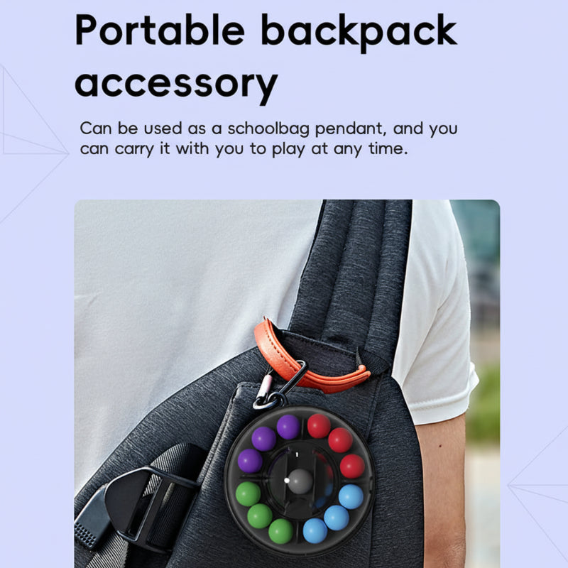 Detail view of a portable brain teaser puzzle, good for logic and stress relief