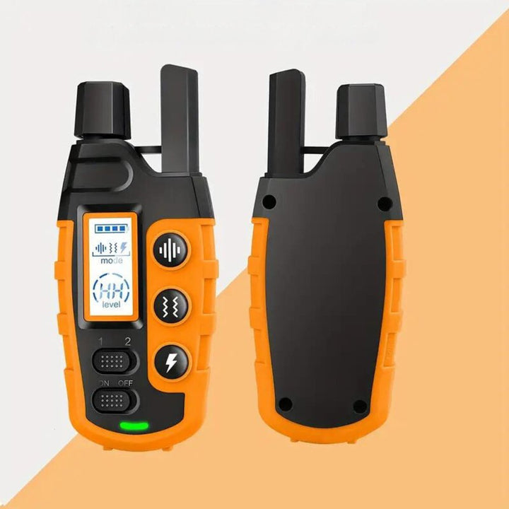 Rechargeable waterproof dog training collar with remote for pets. Advanced e-collar improves obedience behavior.