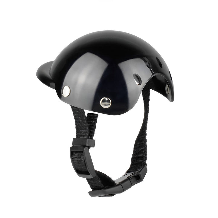 Dog motorcycle helmet and pet goggles set for ultimate pet protection. Stylish dog gear for travel and adventure.