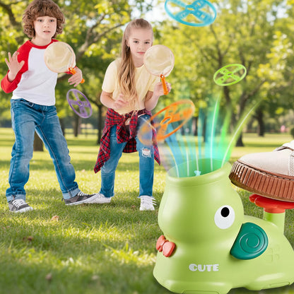 AeroFly Outdoor Flying Disc Toy Set with 3 frisbees in blue, red, and yellow, perfect for active play.