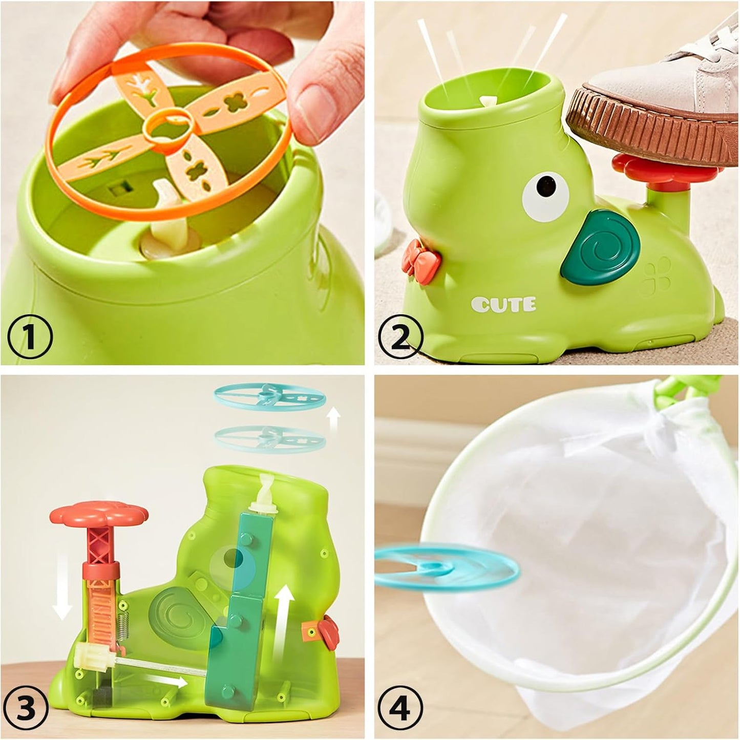 Kids playing happily with the AeroFly Outdoor Flying Disc Toy Set in a sunny backyard, family fun.