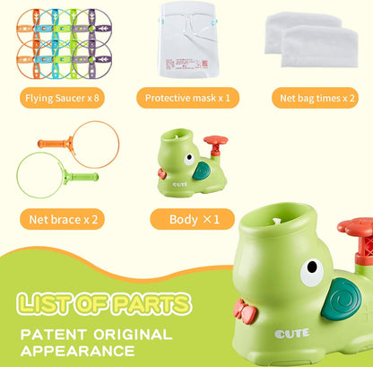 Group of children and adults enjoying a game of frisbee with the AeroFly set in a park.