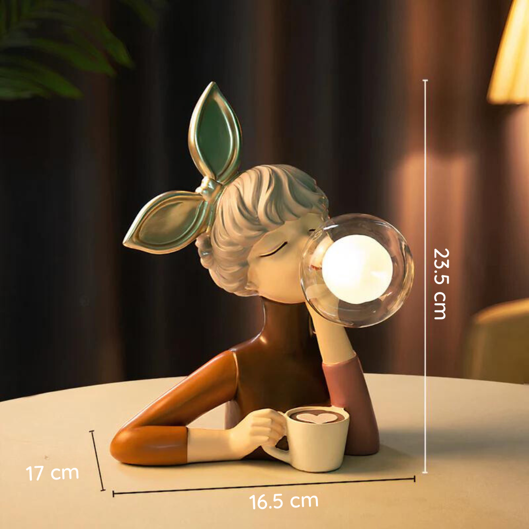 Angled view of CraftGlow artisan table lamp, a perfect modern decorative light for any home.