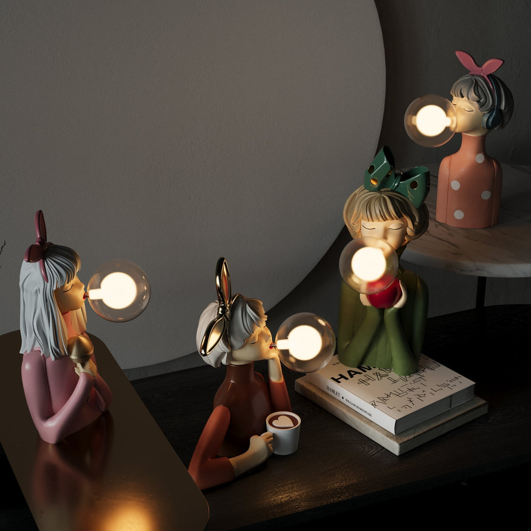 Handcrafted CraftGlow table lamp with unique design, adds stylish lighting to any modern home.
