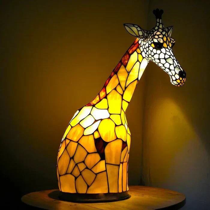 Artistic glass animal lamp, an eye-catching unique gift or personal accent.
