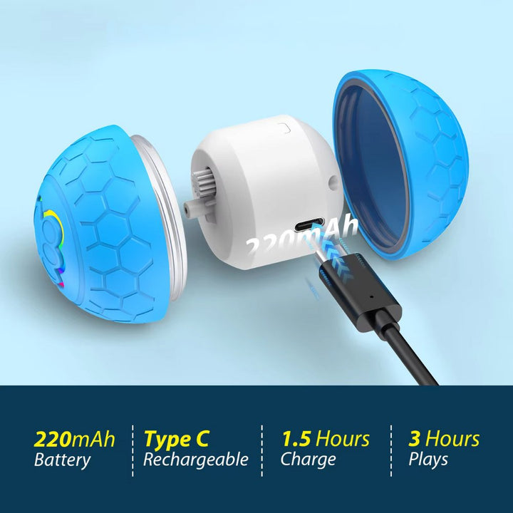 Chew-proof automatic bouncing dog toy for endless fun and mental stimulation.