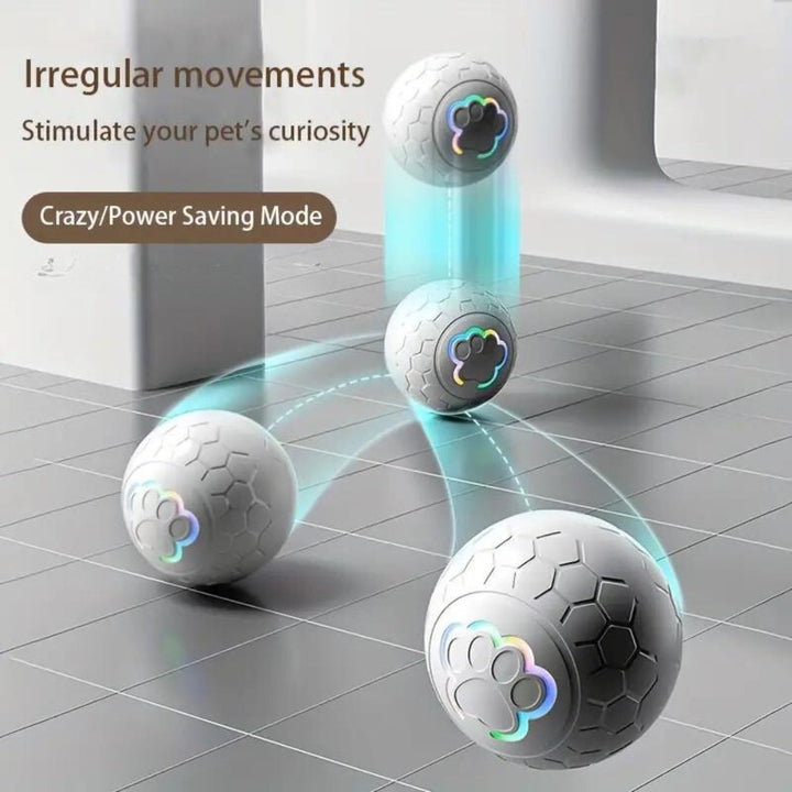 Engaging automatic bouncing dog enrichment toy ball, designed for active playtime.