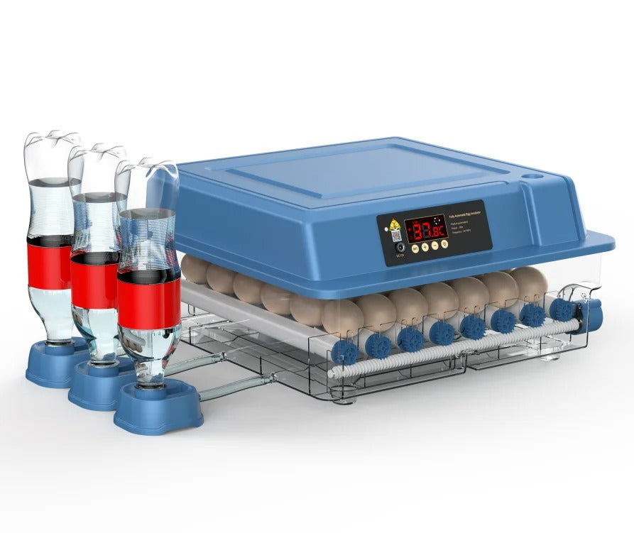 HatchEase automatic egg hatching machine with digital humidity & temperature control for poultry breeding.