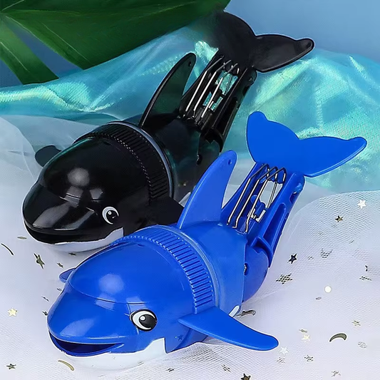 Automatic swimming dolphin bath toy for kids, interactive water play for toddlers