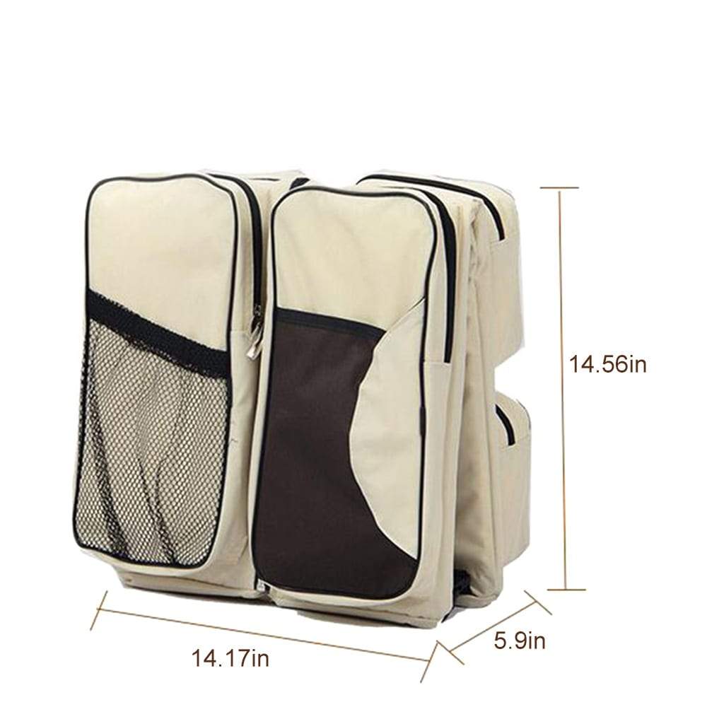 Multi-functional baby gear: a travel diaper bag, portable bassinet, and changing station for newborns.