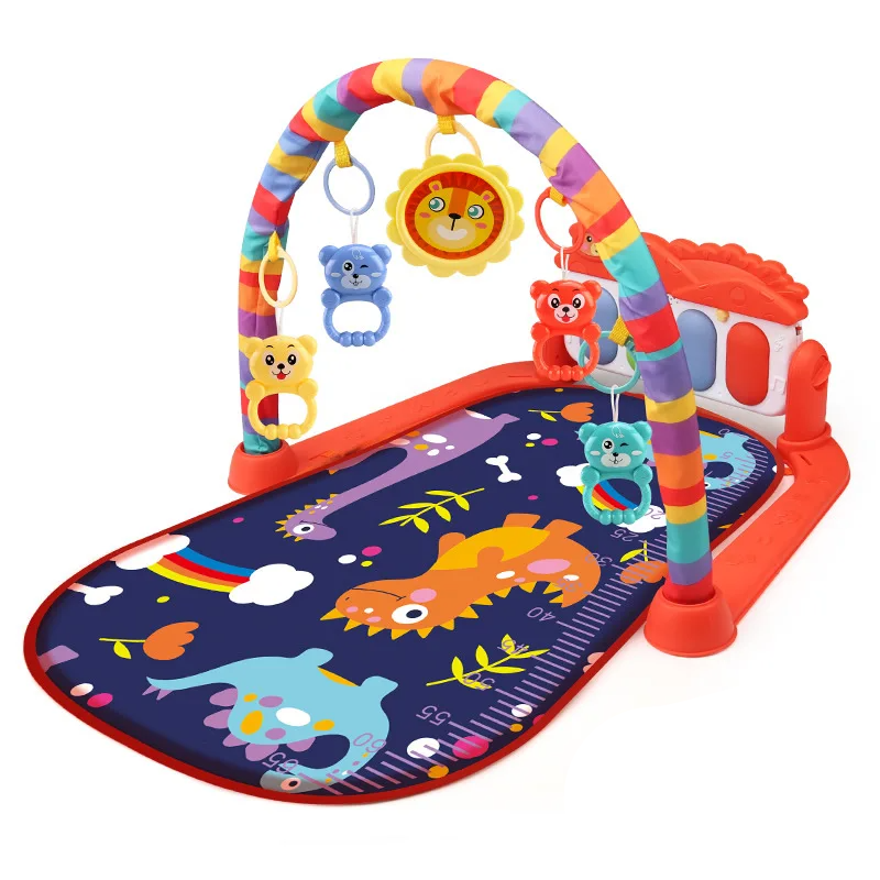 Soft padded baby play mat promoting gross motor skills through play