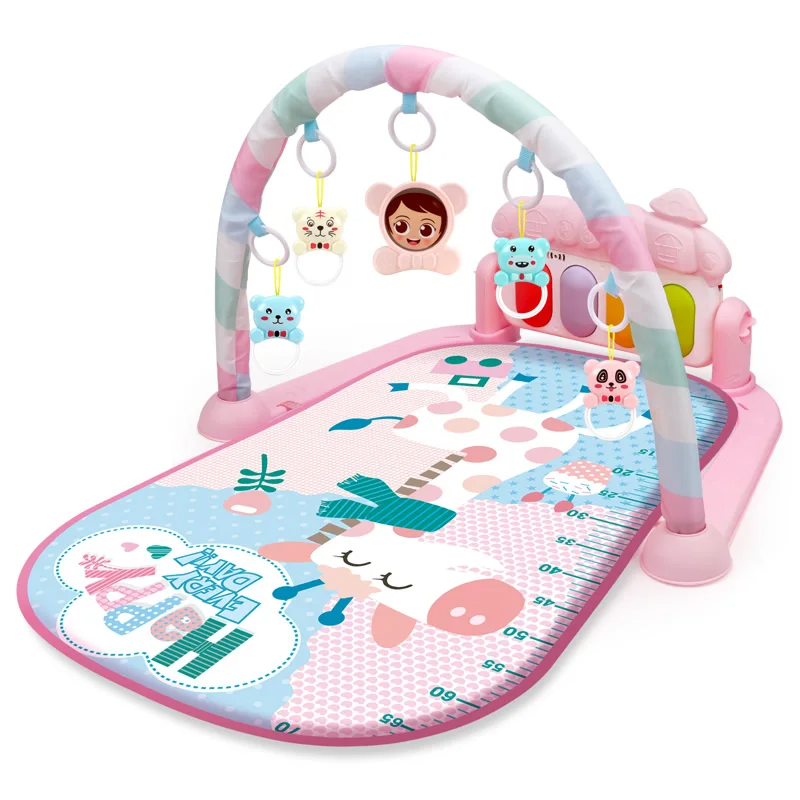 Educational infant playmat with a musical arch and a variety of sensory toys