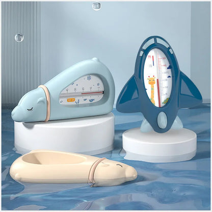 Baby Aircraft Bath Thermometer, ensures safe water temperature for newborn care, floating toy design.