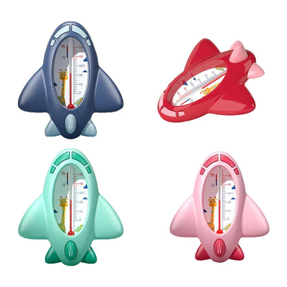 Cute airplane bath thermometer, ideal for monitoring water temperature during baby's bath time.